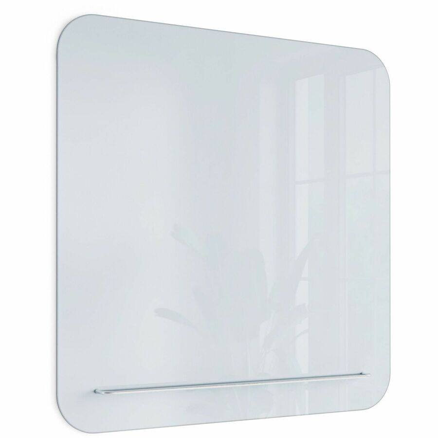 Left. U Brands - Magnetic Glass Frameless Dry-Erase Board - 36 x 36.