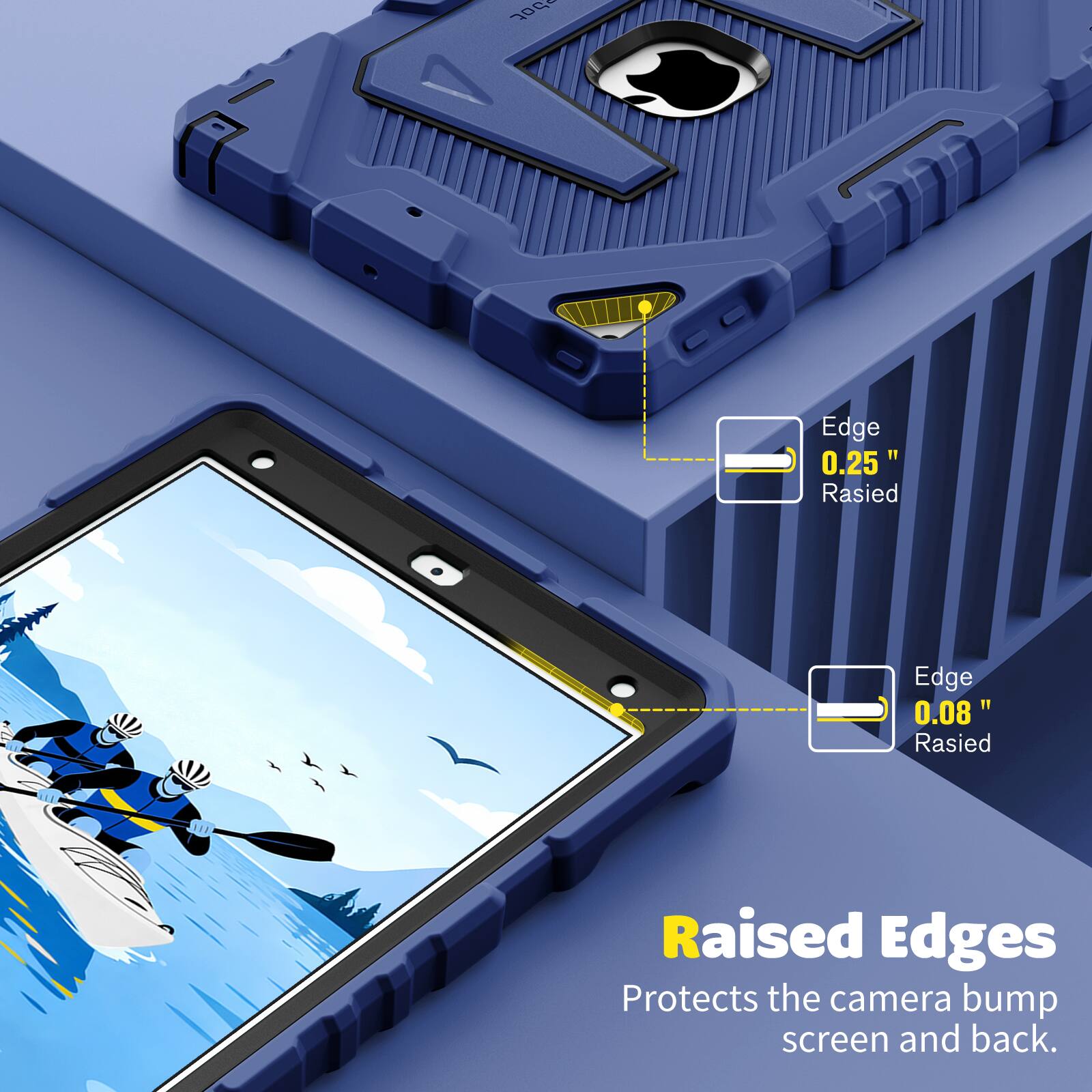 10C Edge "0.25" Raised Edge 0.08" Raised Edges Protects the camera bump screen and back.