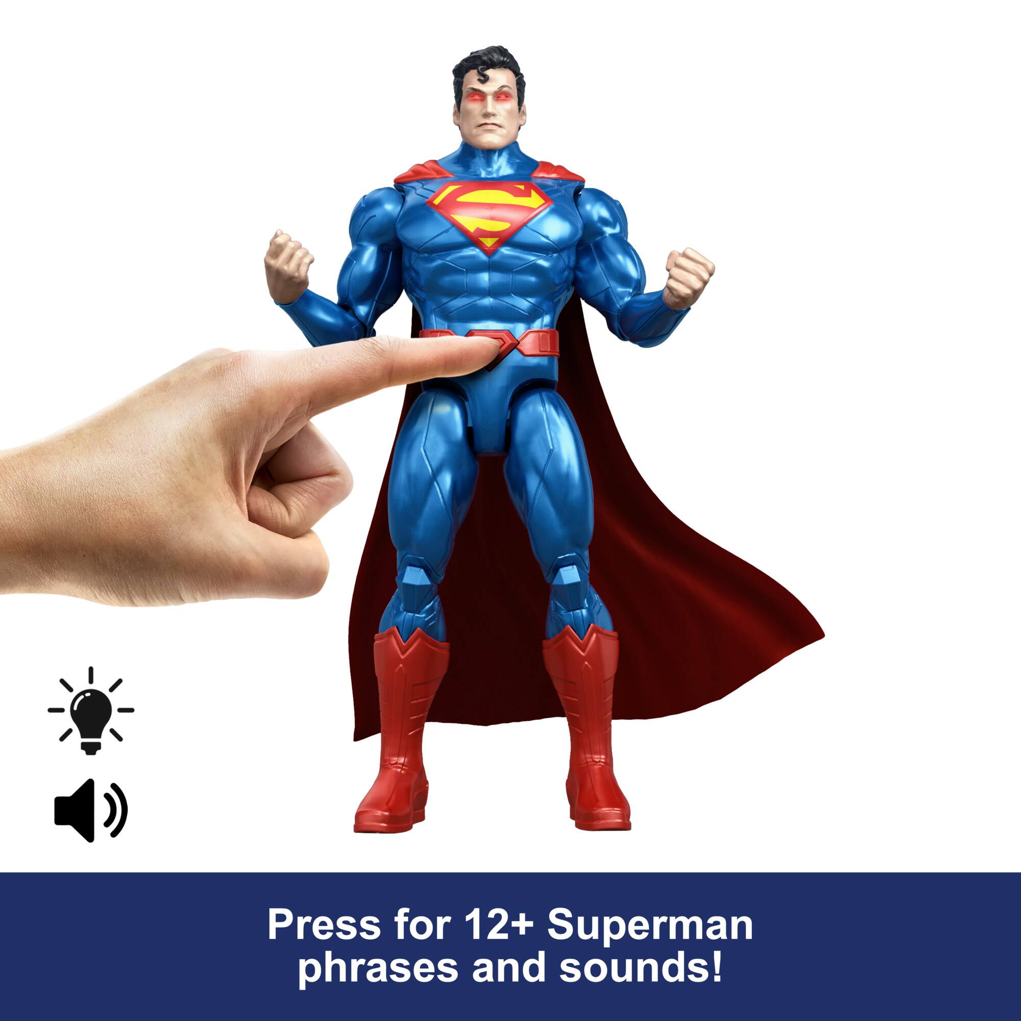 Press for 12+ Superman phrases and sounds!