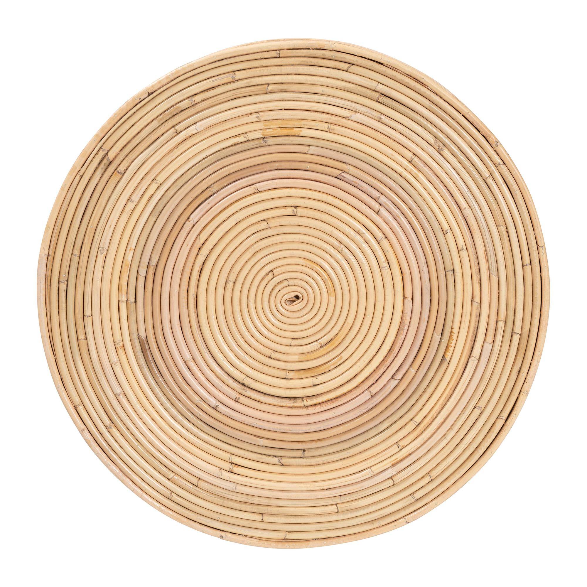 Back. bali & pari - Brookwood Natural Rattan End Table : Handcrafted Wicker Sculptural Accent Table with Pedestal Base - Natural Rattan.