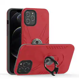 Reiko - Apple Iphone 12 /Iphone 12 Pro Case With Ring Holder In - Red