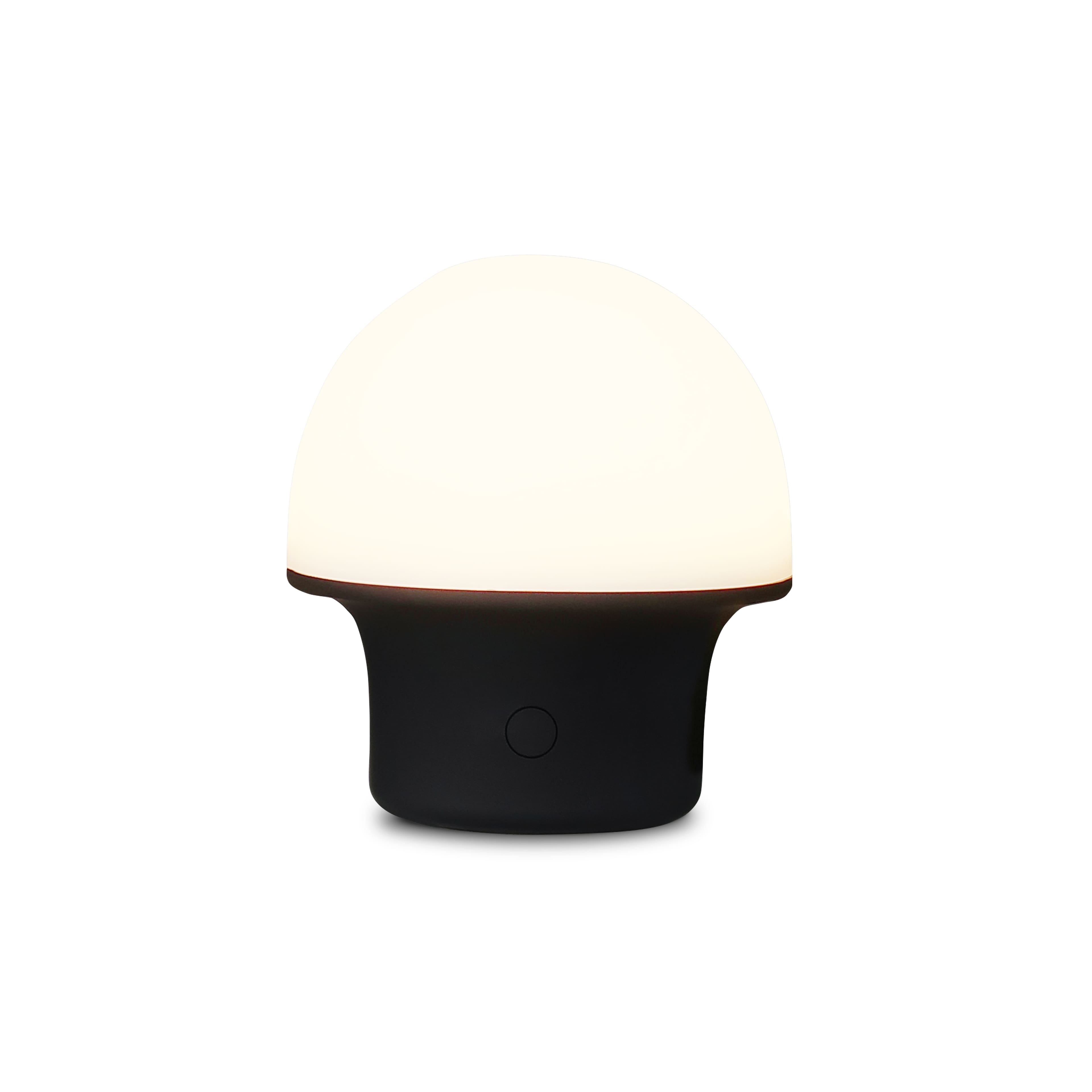 Brightech - Portobello LED Modern Industrial Round Dome Dimmable Cordless Portable Indoor Outdoor Rechargeable Camping Desk Lamp - Classic Matte Black