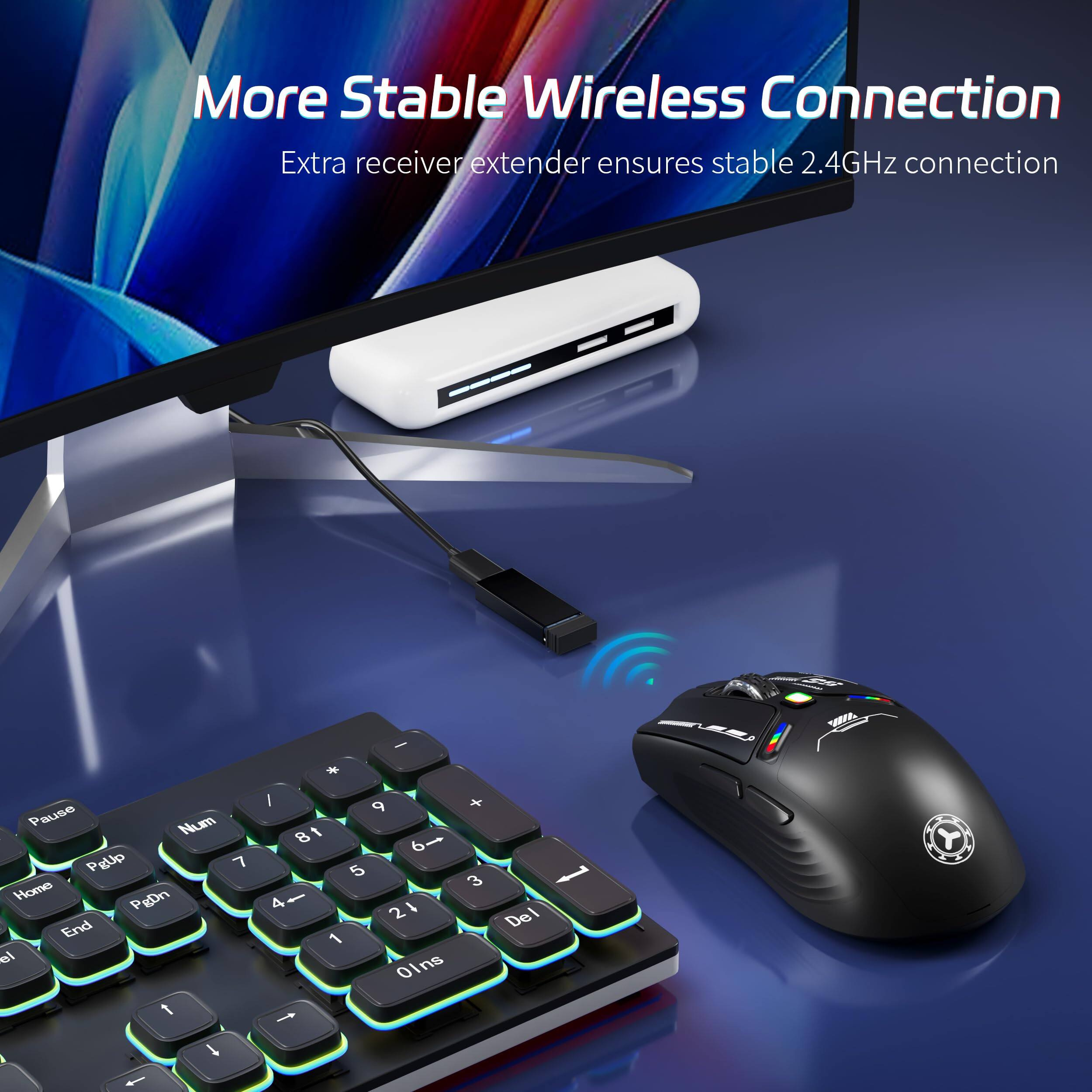 More Stable Wireless Connection  
Extra receiver extender ensures stable 2.4GHz connection