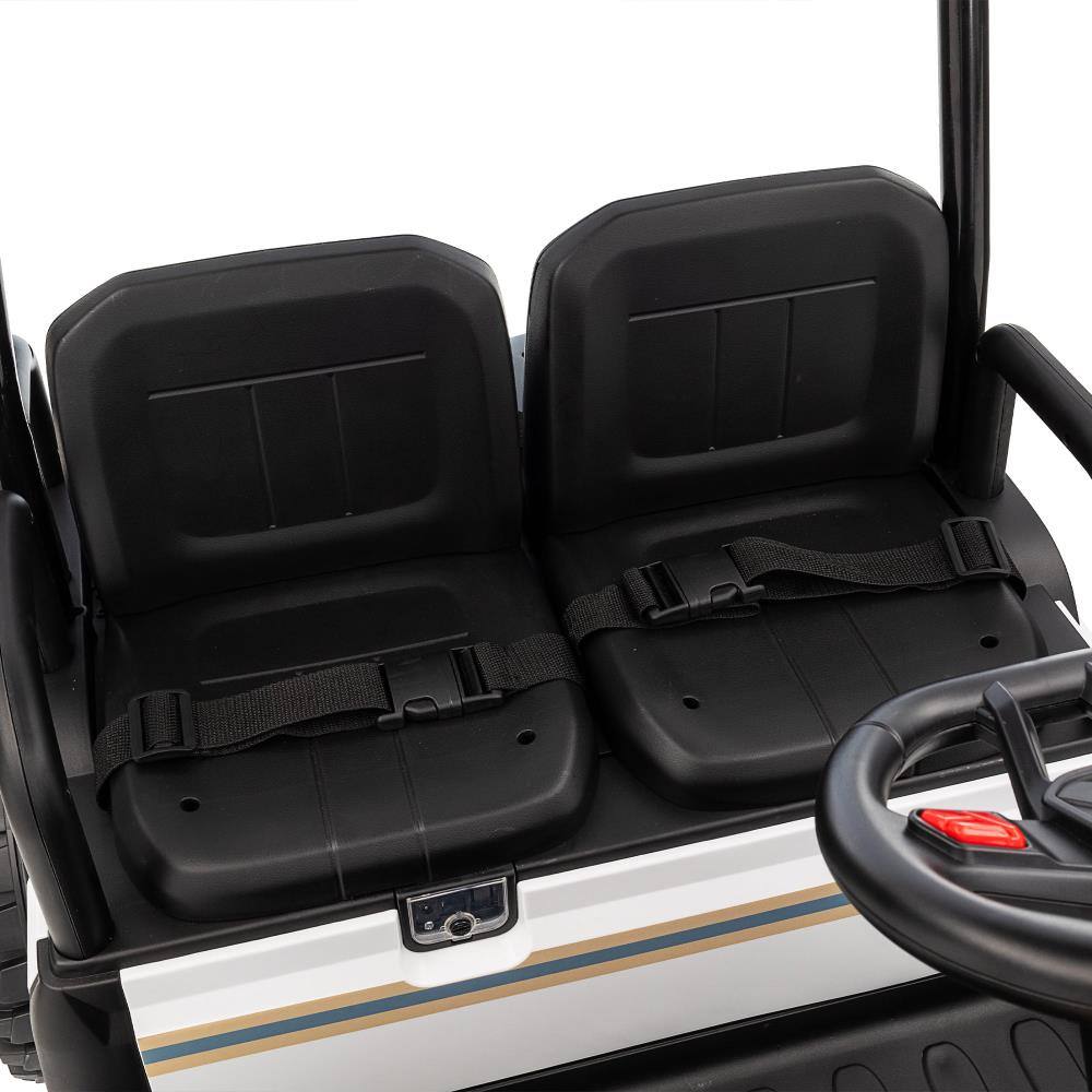 Alt View 4. BreeBe - 24V XL Kids Electric Ride On Truck w/ RC, 4 Seats, Sunshade, Dual Motors, Suspension, Bluetooth, for Ages 3-8 - Black.