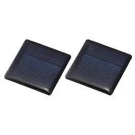 Unique Bargains - 2pcs 1.5V 0.09W 60mA Mini Solar Panels, Small Solar PV Cells for DIY Electric Toy Materials Kits - Black