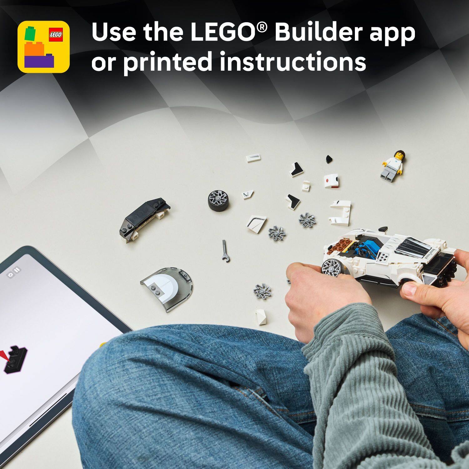 LEGO® Builder app or printed instructions