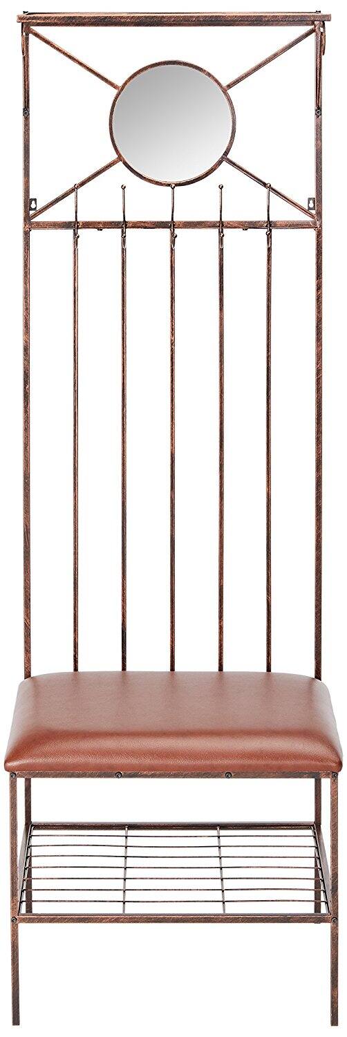 Kings Brand Furniture Pacher 5 Hook Hall Tree Coat Rack With Storage ...