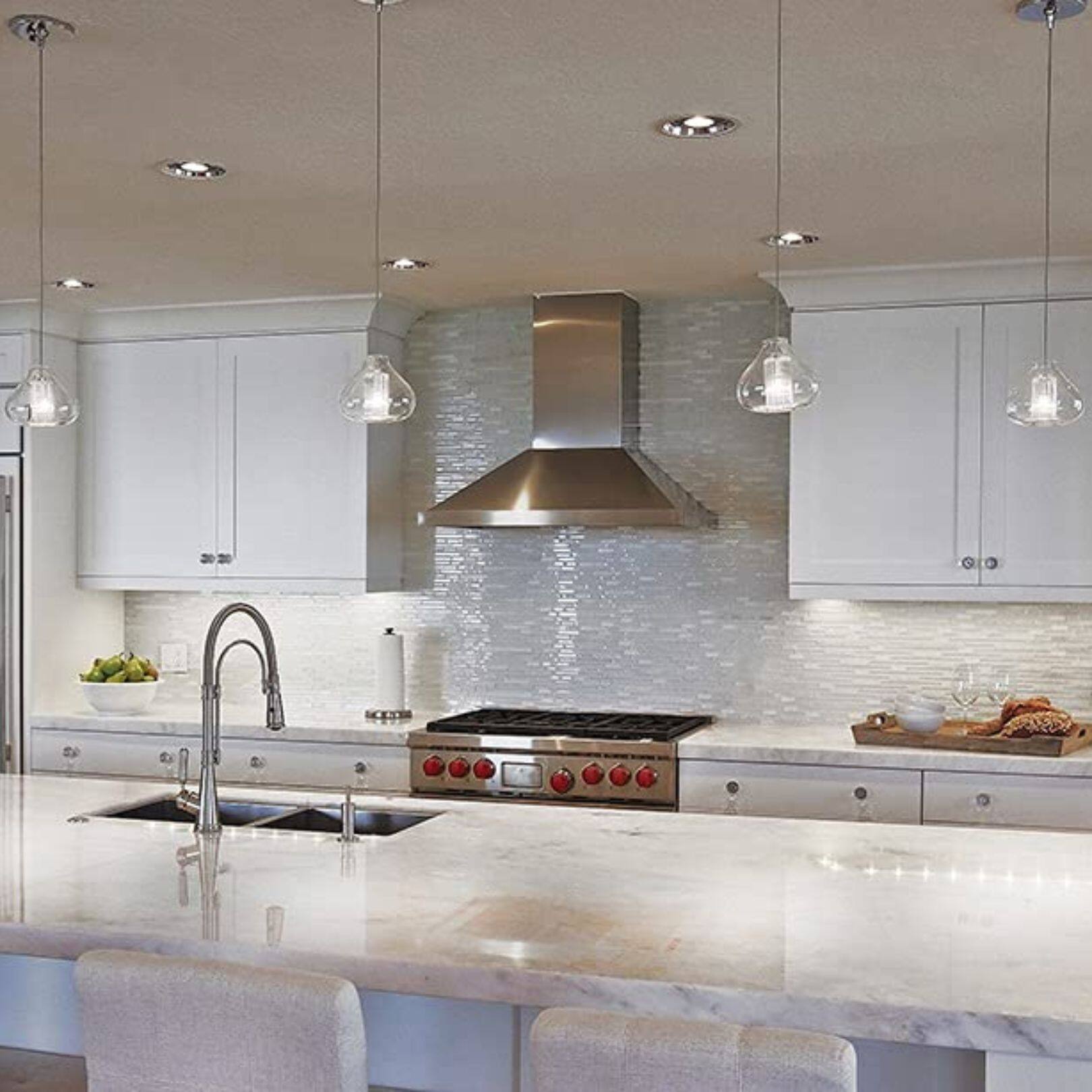 Back. FLI Products - LED Under-Cabinet or Closet Lights - Dimmable, Direct Wire or Plug-in, 760 Lumens 3000K Warm White, 24-Inch - White.