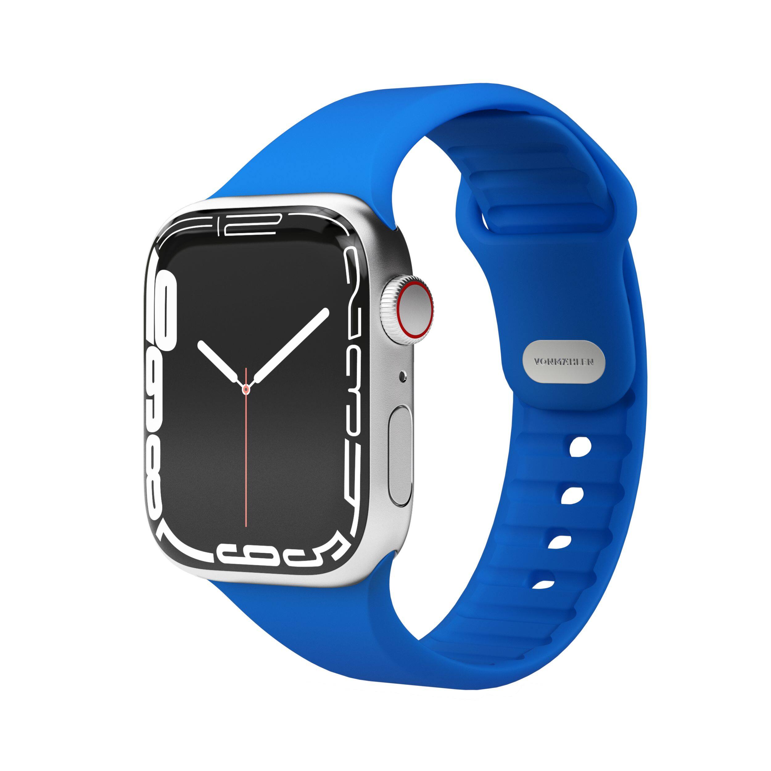 Front. Vonmahlen - Classic Band 2 silicone band for Apple Watch - Blue.