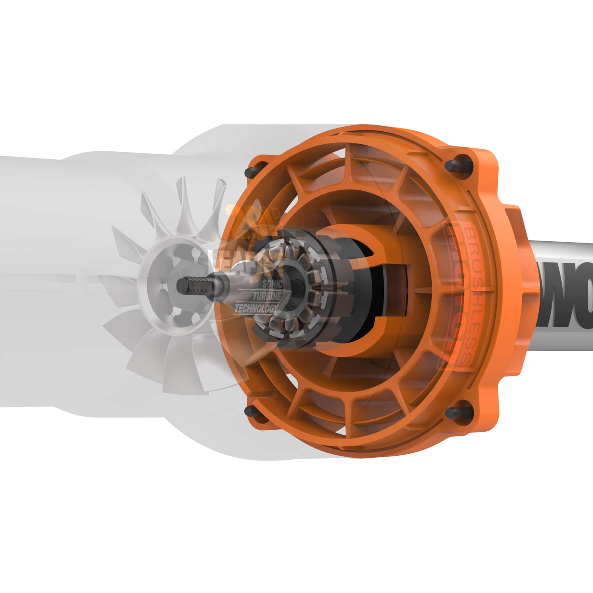 Alt View 18. WORX - WG543 20V 125MPH 410CFM Cordless Handheld Blower (1 x 4.0 Ah Battery and 1 x Charger) - Black.