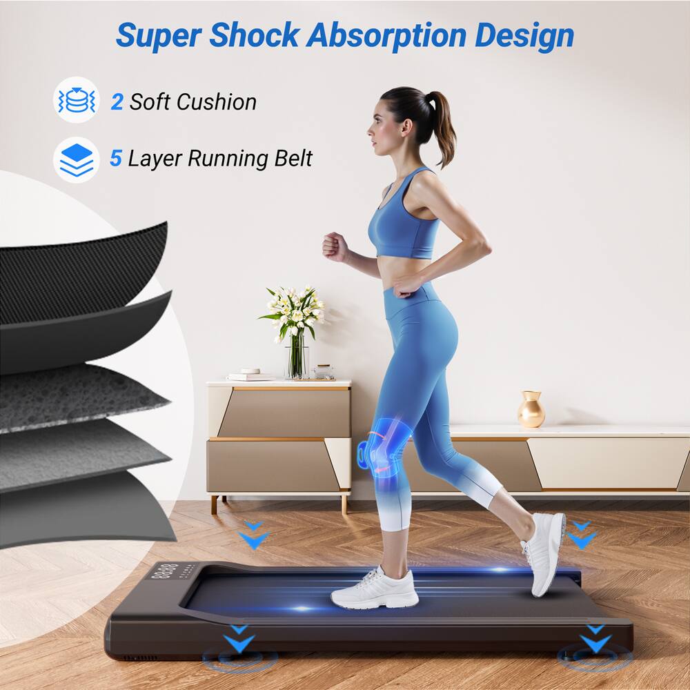 Super Shock Absorption Design  
2 Soft Cushion  
5 Layer Running Belt