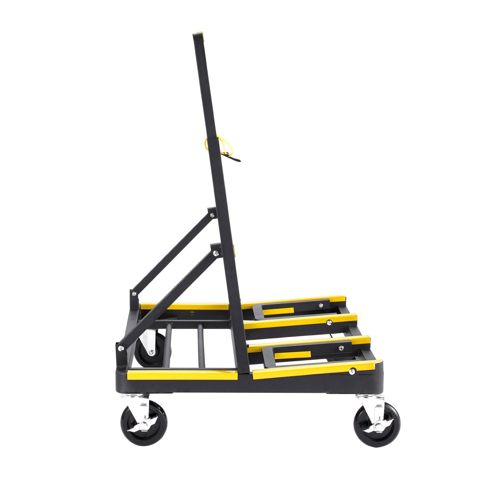 Alt View 5. VEVOR - Drywall Cart Dolly, 1800 lbs Load Capacity, Steel Panel Dolly with 4 Swivel Casters & Expandable Deck - Black.