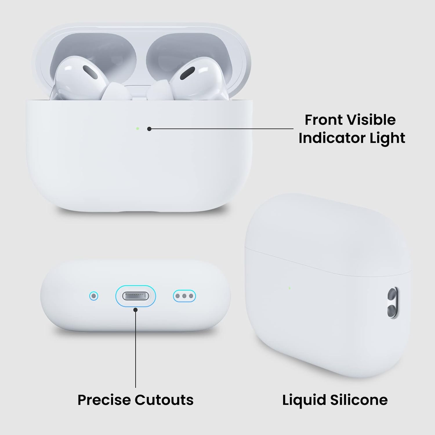 Front Visible Indicator Light, Precise Cutouts, Liquid Silicone