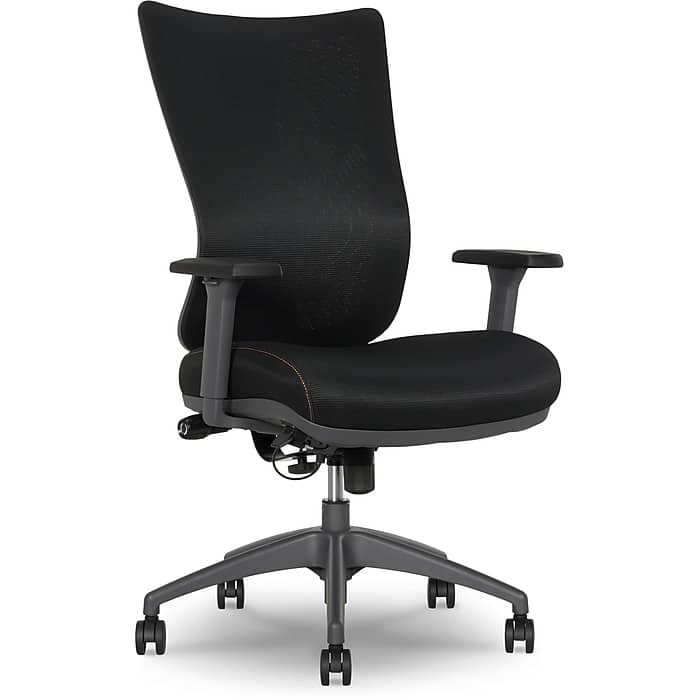 Sharper Image - Revive Shiatsu Ergonomic Mesh Swivel Massage Chair, (60097-BLK) - Black