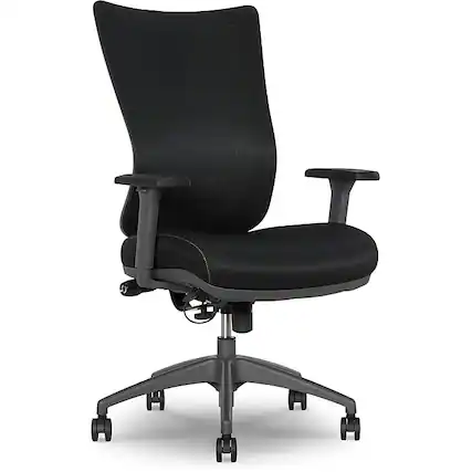 Front. Sharper Image - Sharper Image Revive Shiatsu Ergonomic Mesh Swivel Massage Chair, Black (60097-BLK) - Black.