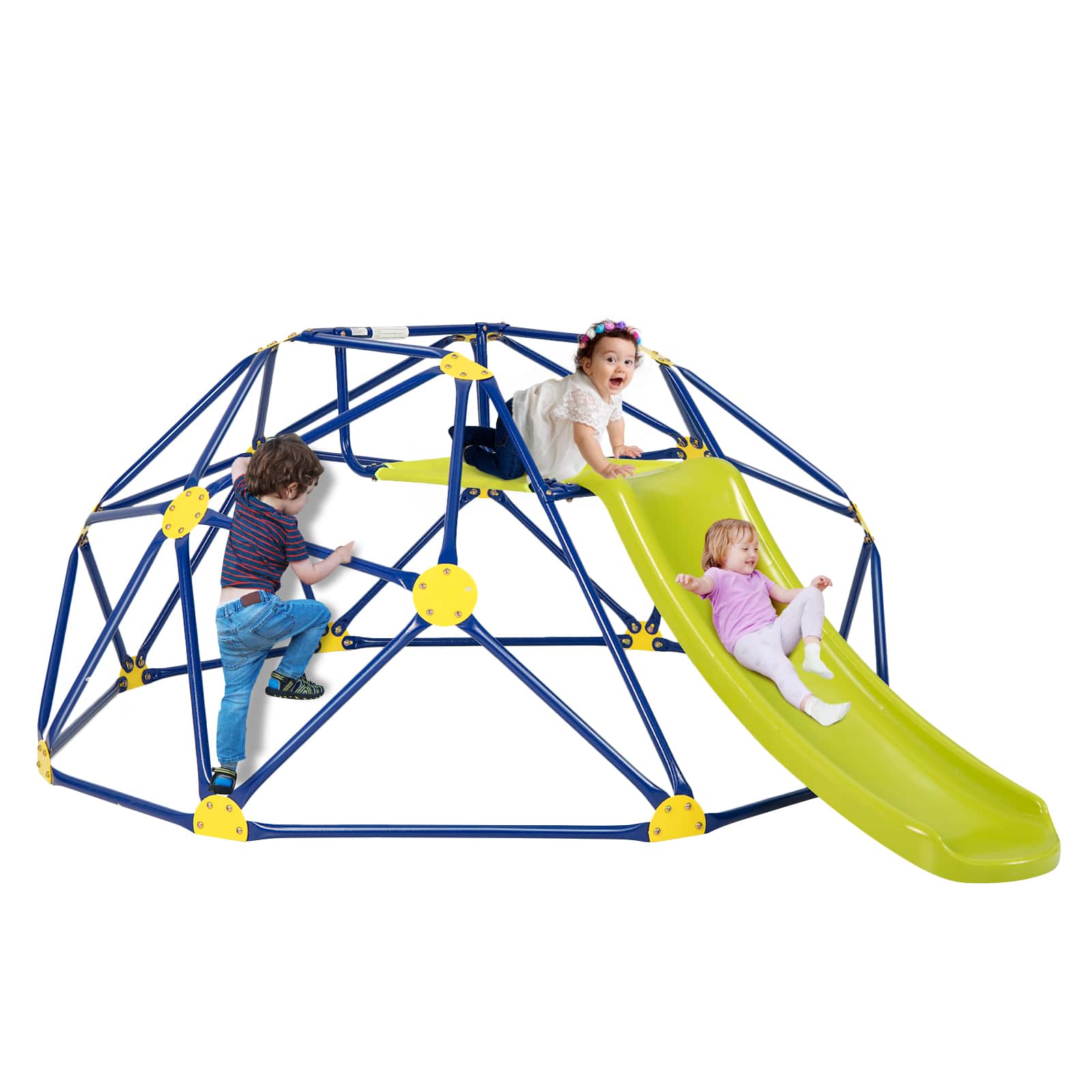 Costway - 8FT Climbing Dome w/ Slide Outdoor Kids Jungle Gym Dome Climber - Blue price history on PriceWatchPro