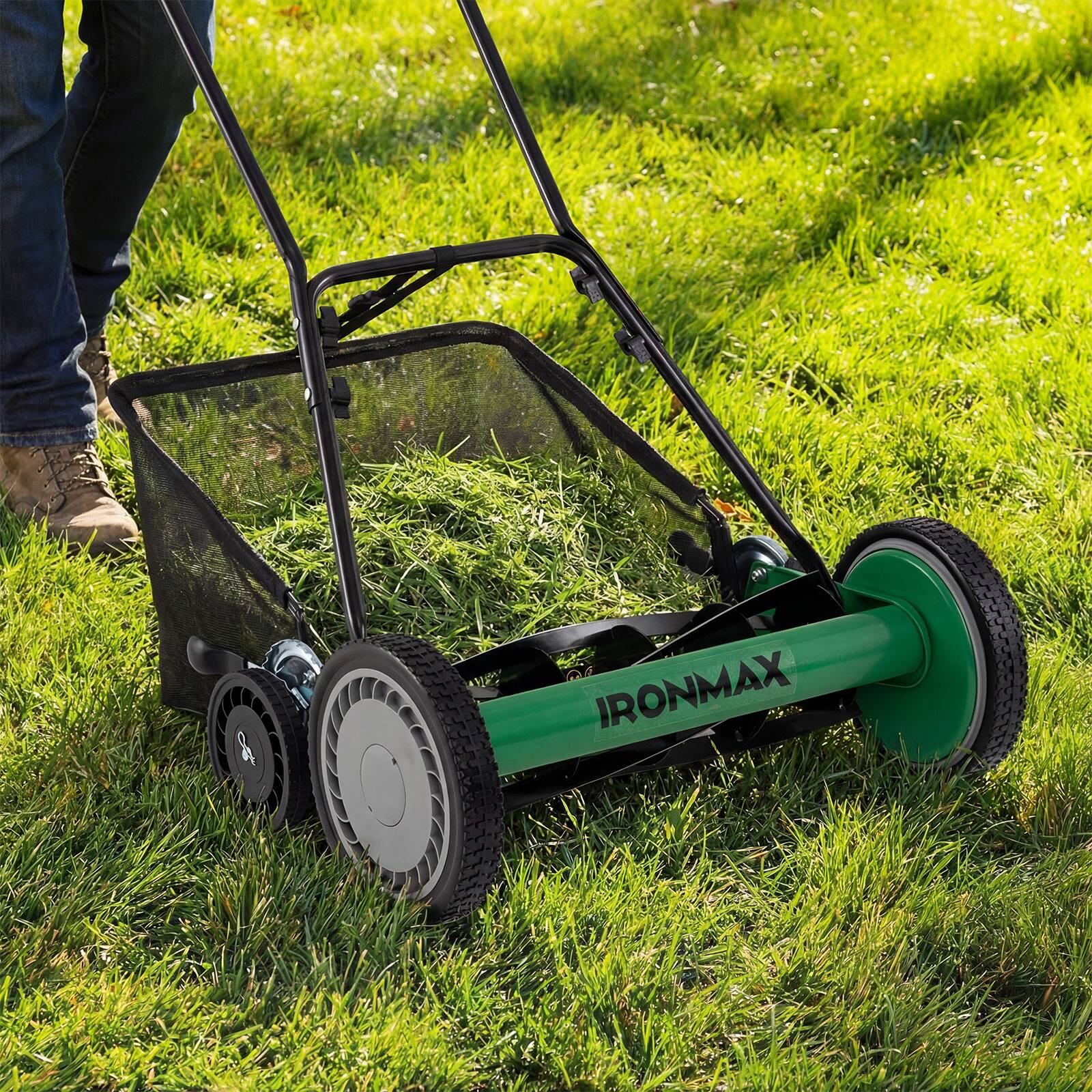 Alt View 1. Costway - Costway 18" Push Reel Lawn Mower, 5-Blade Manganese Steel Manual Grass Cutter for Yard - Green.