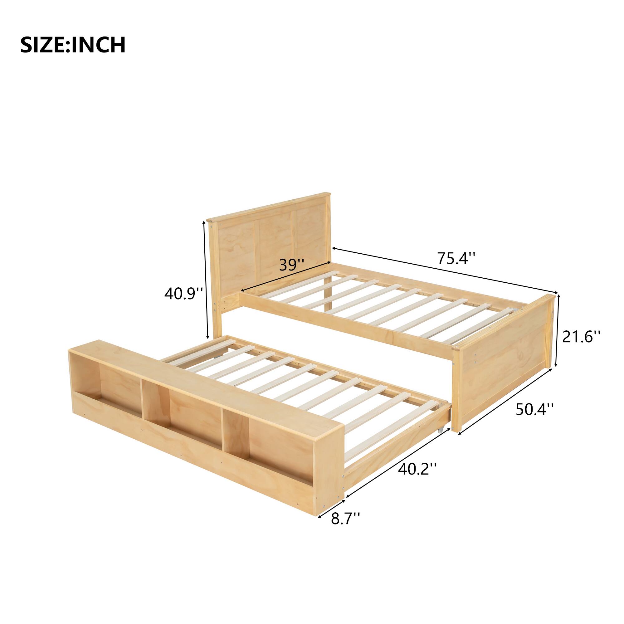 SIZE: INCH  
39" 75.4" 40.9" 21.6" 50.4" 40.2" 8.7"