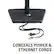 The text on the image reads "Conceals Power & Ethernet Cords."