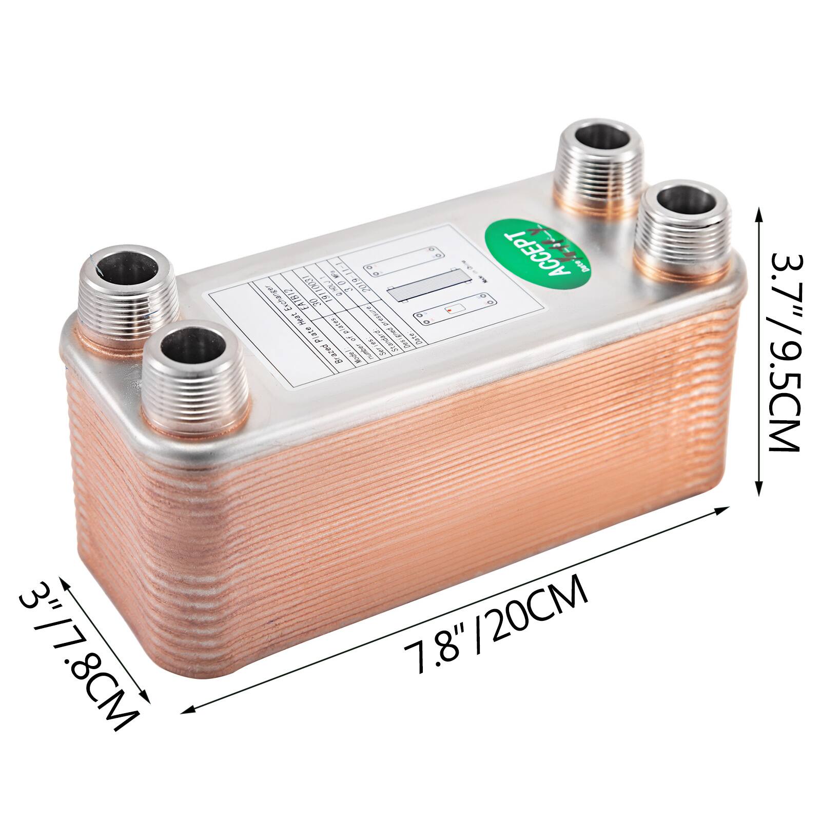 3"/7.8CM & A2ADE L7SN PIN - 2019-1 0 e 1 ACCEPT Jete Exchege TATI ISNROI R 1 f 5 - Nne! plates e 5 Plate of I Standars I i a Brazed Kidel a  - & 7.8" /20CM 3.7"/9.5CM