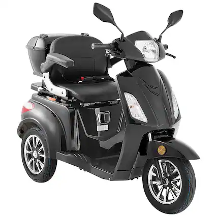 Front. Loheer - Loheer Heavy Duty 3-Wheel Mobility Scooter 1000W All Terrain 500lbs Capacity Long Range Electric Wheelchair for Adults - Red.