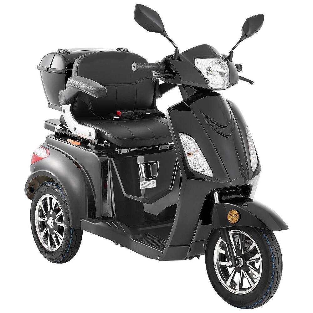 Front. Loheer - Loheer Heavy Duty 3-Wheel Mobility Scooter 1000W All Terrain 500lbs Capacity Long Range Electric Wheelchair for Adults - Red.