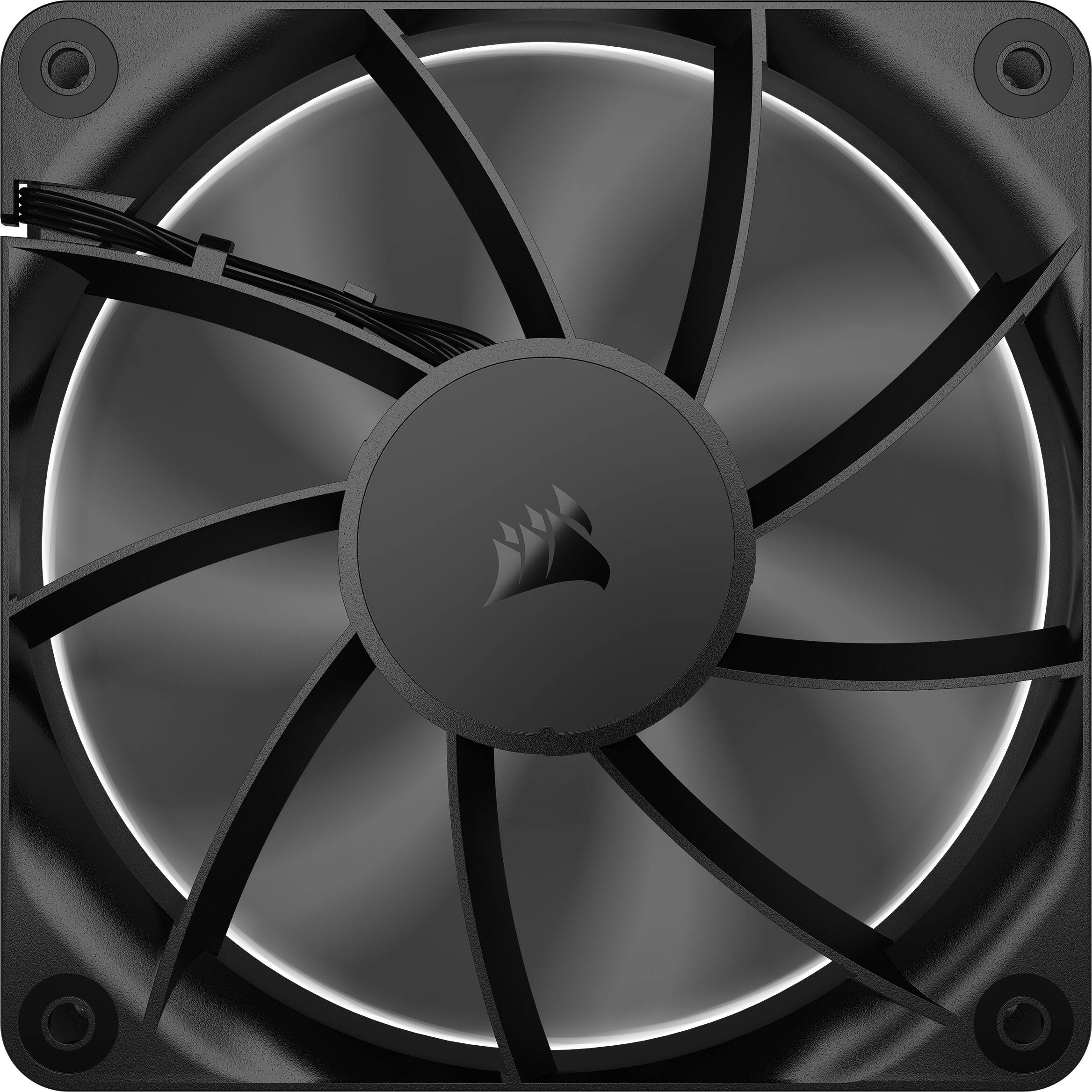 Alt View 3. CORSAIR - RS120 120mm PWM Computer Case Fan Expansion Fan - Black.