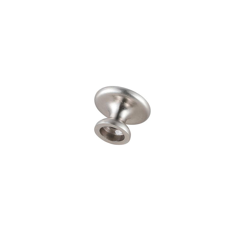 Angle. Elegant Decor - Kadea 1.2" Diameter Brushed Nickel Mushroom Knob Multipack (Set of 10) - Brushed Nickel.