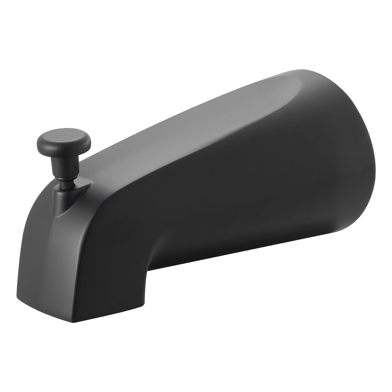 Alt View 10. Glintex - Tub and Shower Faucet Set, 5 in Rain Shower Head with Tub Spout, 8 Setting Spray, Single Handle with Brass Valve - Matte Black.