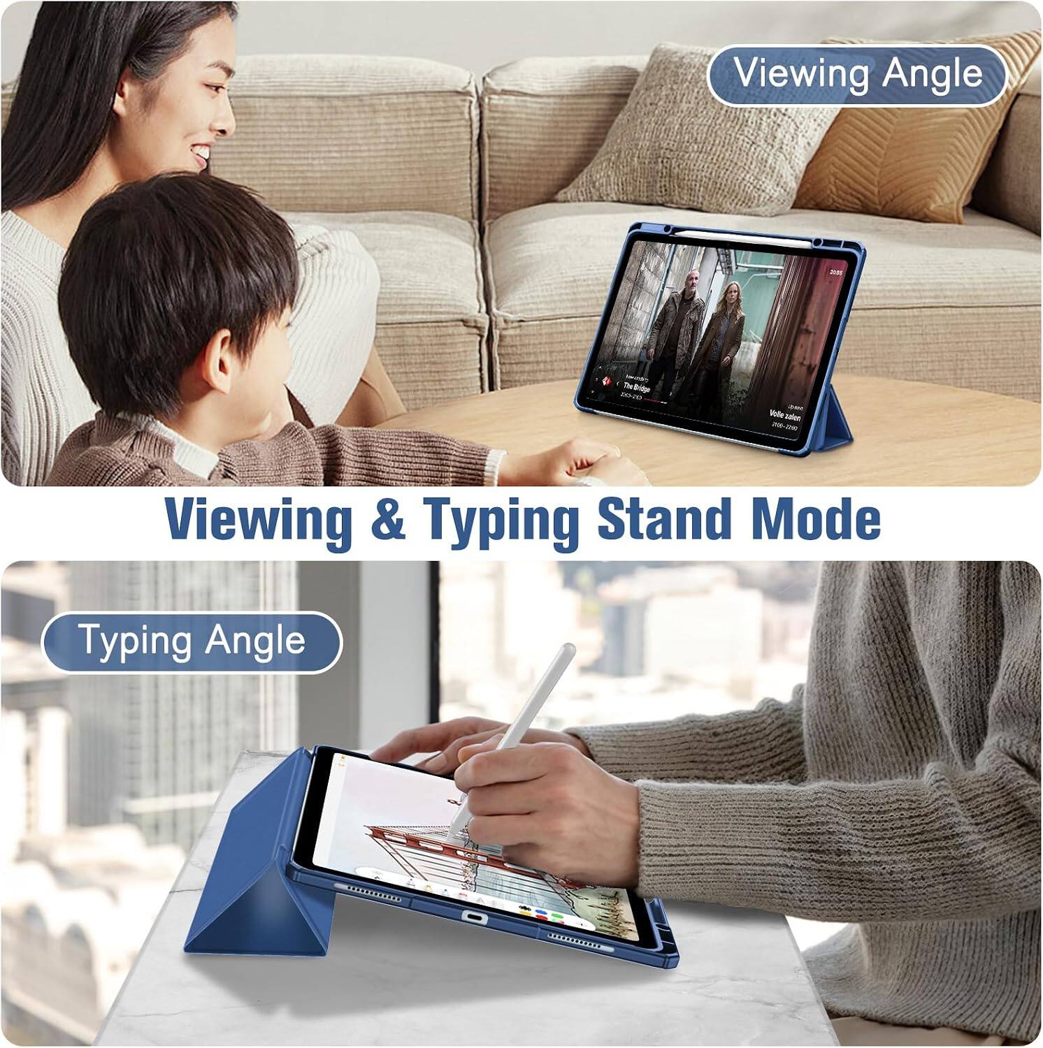 Viewing Angle

The Bridge
calor

Viewing & Typing Stand Mode

Typing Angle