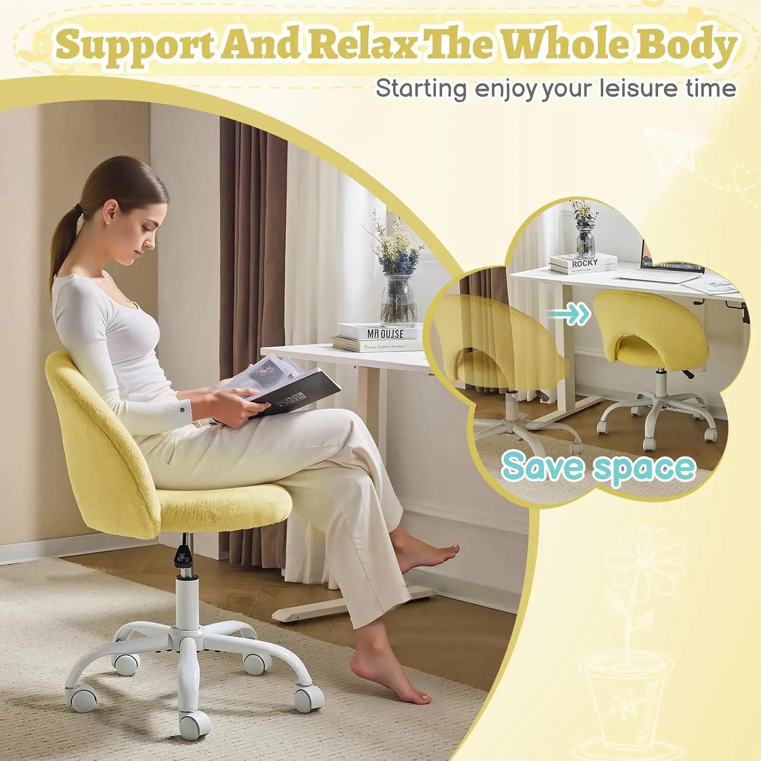 Support And Relax The Whole Body  
Starting enjoy your leisure time  

ROCKY - Mi OUISE  
Save space