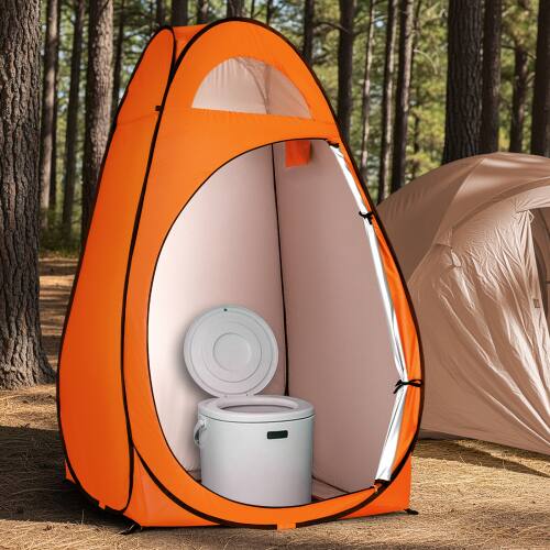 Alt View 7. Winado - 6 FT Camping Pop Up Tent Instant Portable Shower Dressing Fitting Tent Privacy Toilet, Changing Room for Outdoor Camping - Orange.