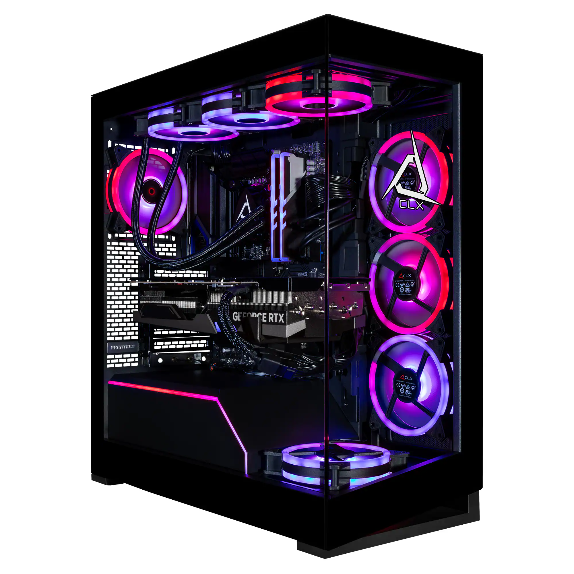CLX - Horus Gaming Desktop - AMD Ryzen 9 9950X3D - 96GB DDR5 5600 Memory - GeForce RTX 5090 - 2TB NVMe M.2 SSD, 8TB HDD - Black
