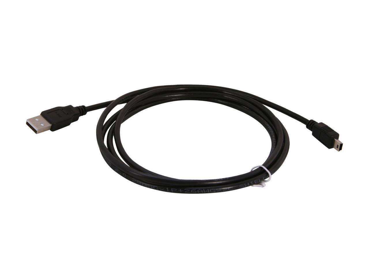 Alt View 1. Nippon Labs - Nippon Labs MINIUSB-6 6 ft. USB 2.0 Type A Male to USB Type B Adapter Male Cable, Black.