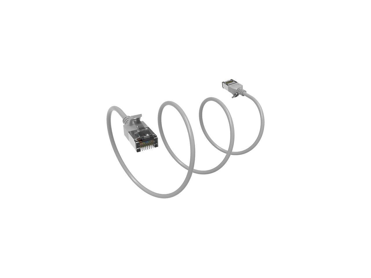 Alt View 1. Nippon Labs - Nippon Labs 10ft Cat8 U/FTP Slim Ethernet Cable, 40Gbps 2000MHz, 30AWG, Gray RJ45 Patch Cord.
