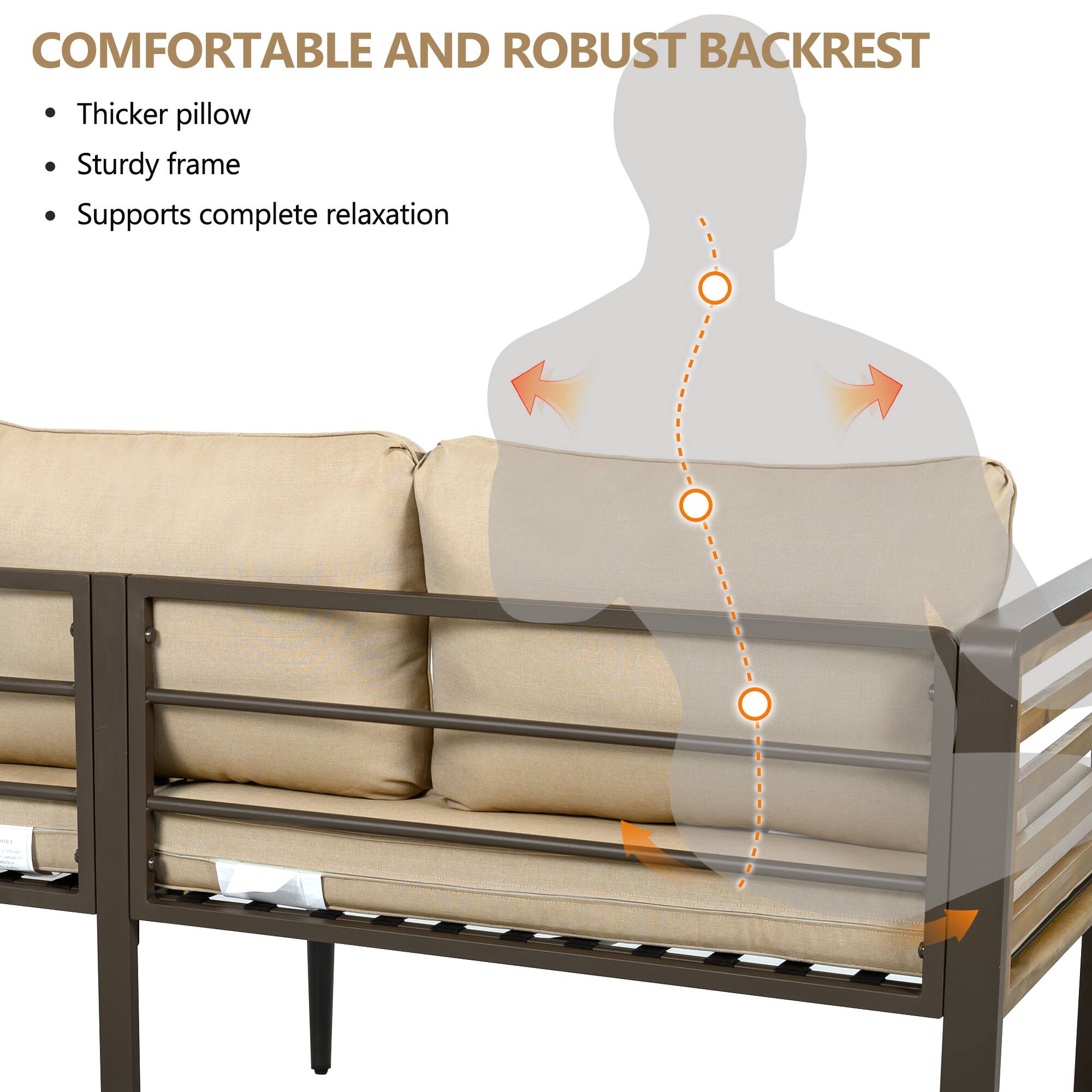 COMFORTABLE AND ROBUST BACKREST

- Thicker pillow
- Sturdy frame
- Supports complete relaxation