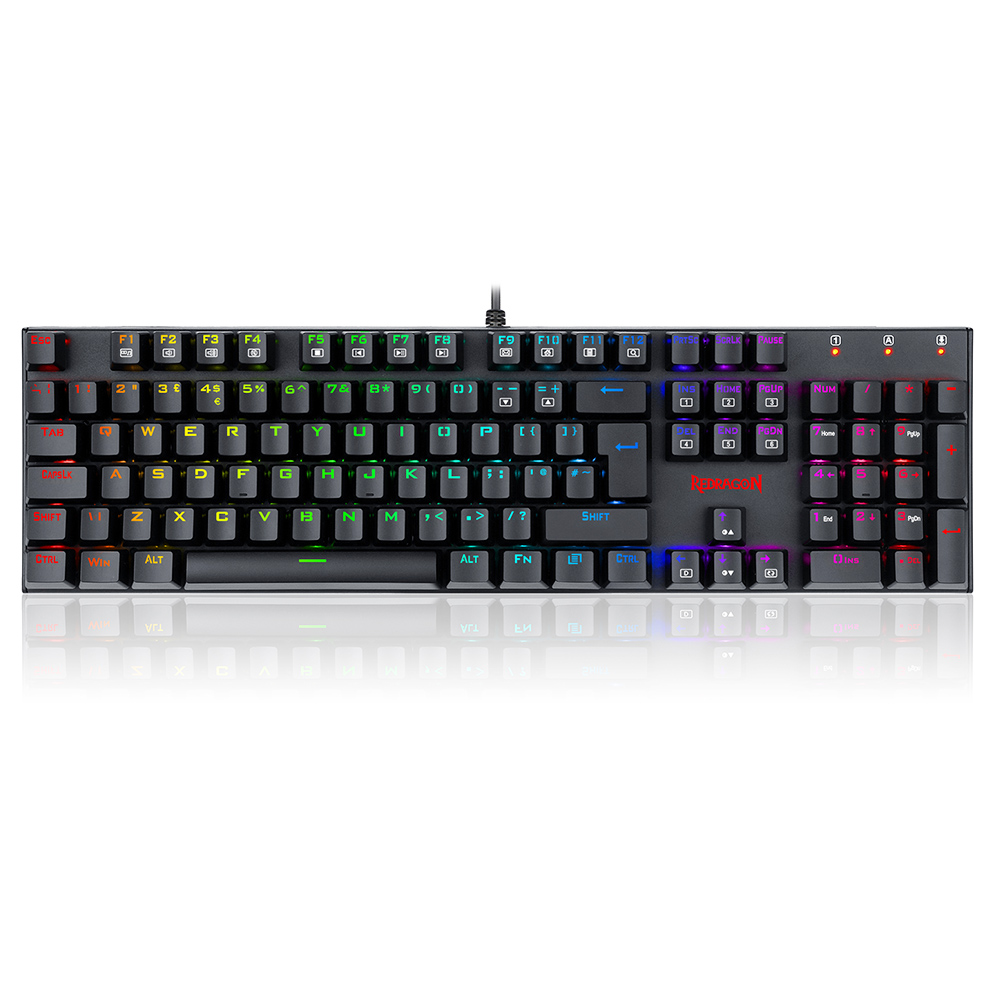 ESC F . F2 C1 F3 CE 4 1 T3 13 2 F FH 12 FD F10 3 F11 1 C Parse SCBLE AUSE 1 A 2 3 E 4s 4 U C E 9 C I . O NS L HOHE FR PGLaP NUM / TAR Q W E R T Y U CJ P [ 1 : D ON 00 - 1 - CAPSLE A S D F G H K - REDRAGON SHIFT II Z x C V 18 N M < > / ? SHIFT . d P CTRL WIN ALT | ALT FN CTRL 1 CLE MR TJA TJA H - La . - - X de T
