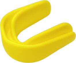 Amber Sporting Goods - Breathable Boil & Bite MMA Mouth Guard for Boxing & Wrestling, Super Tough Combat Mouthpiece – - Yellow