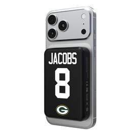 Keyscaper - Josh Jacobs Green Bay Packers 5000mAh Wireless Magnetic Power Bank - Black