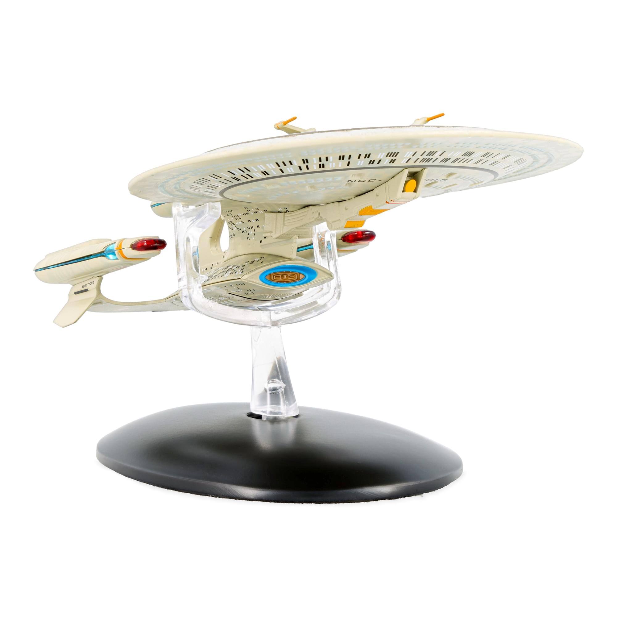Alt View 3. Eaglemoss - Eaglemoss Star Trek Starship USS Enterprise NCC-1701-D Good Things Dreadnought - Gray.