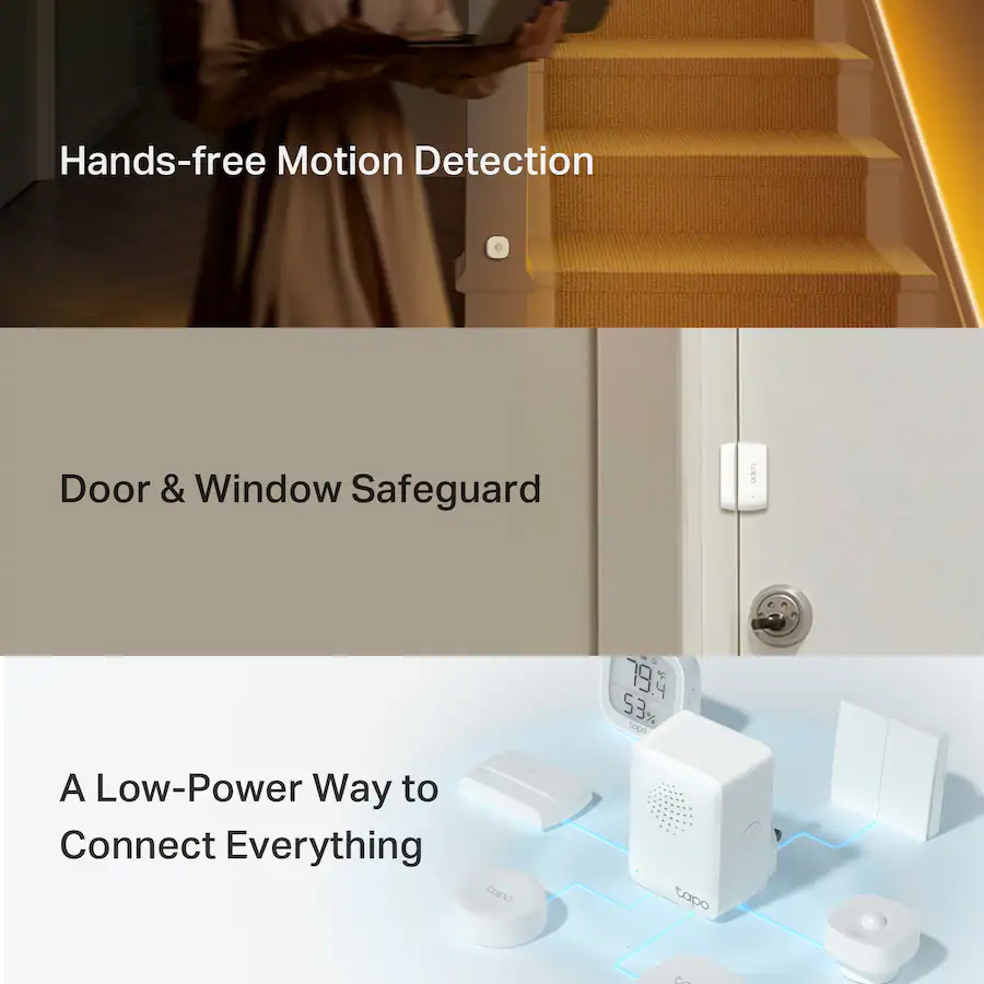 TP Link Tapo Smart Home Security Kit Motion Detector, Contact