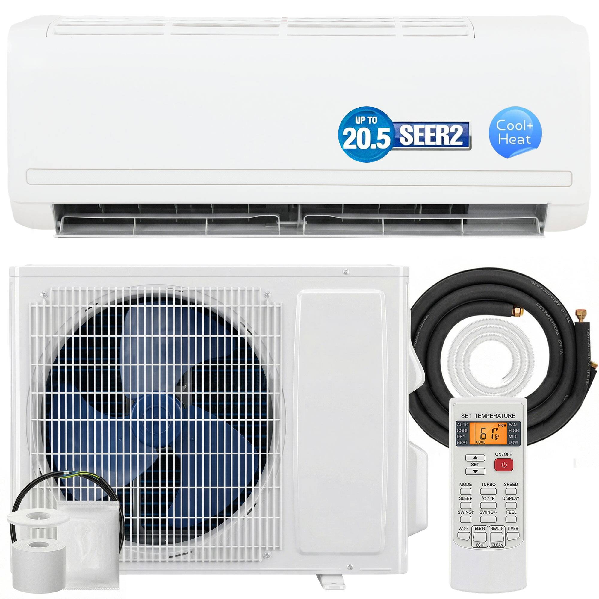 UP TO 20.5 SEER2 Cool+ Heat SFT TEMPERATURE ALTO - FAN COOL  
I' H2 WT .  
MIC MA LARA On E SET G MOUE TURBO SPEED A LEEP CN TSa LMna sVnUm FEEL ML - ALTE  
Da AM