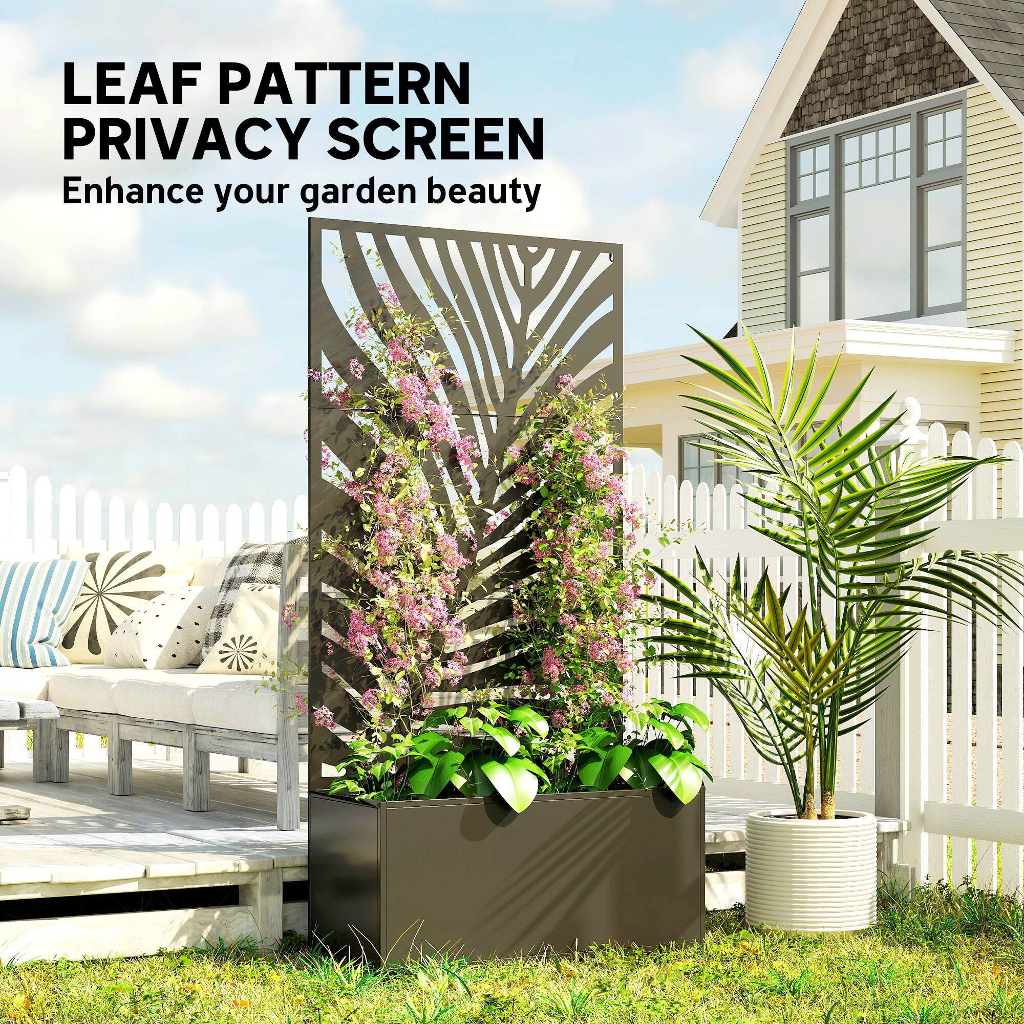 LEAF PATTERN PRIVACY SCREEN  
Enhance your garden beauty