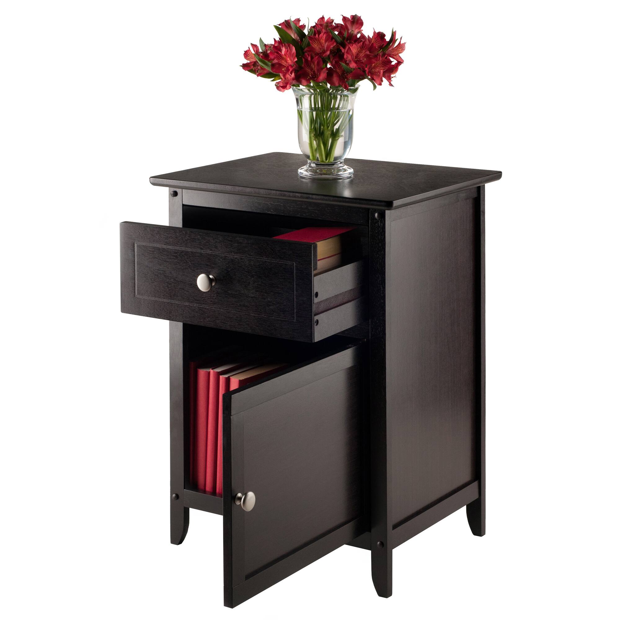 Angle. Winsome Wood - Eugene Accent Table, Nightstand - Espresso.