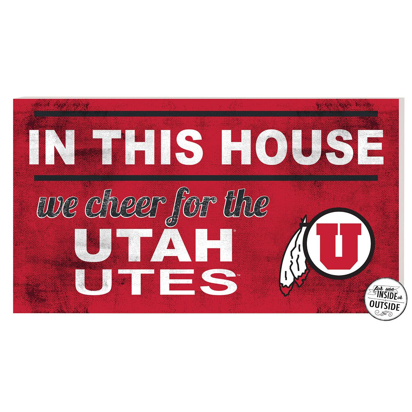 Utah Utes 11'' x 20'' Indoor/Outdoor In This House Sign