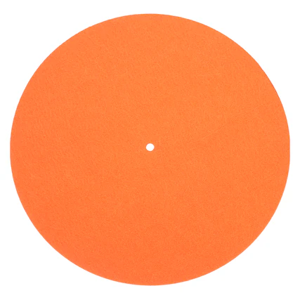 Front. Unique Bargains - Record Player Mat, 10 Inch Turntable Mat 3mm Felt Pad for Vinyl Record Player - Orange.
