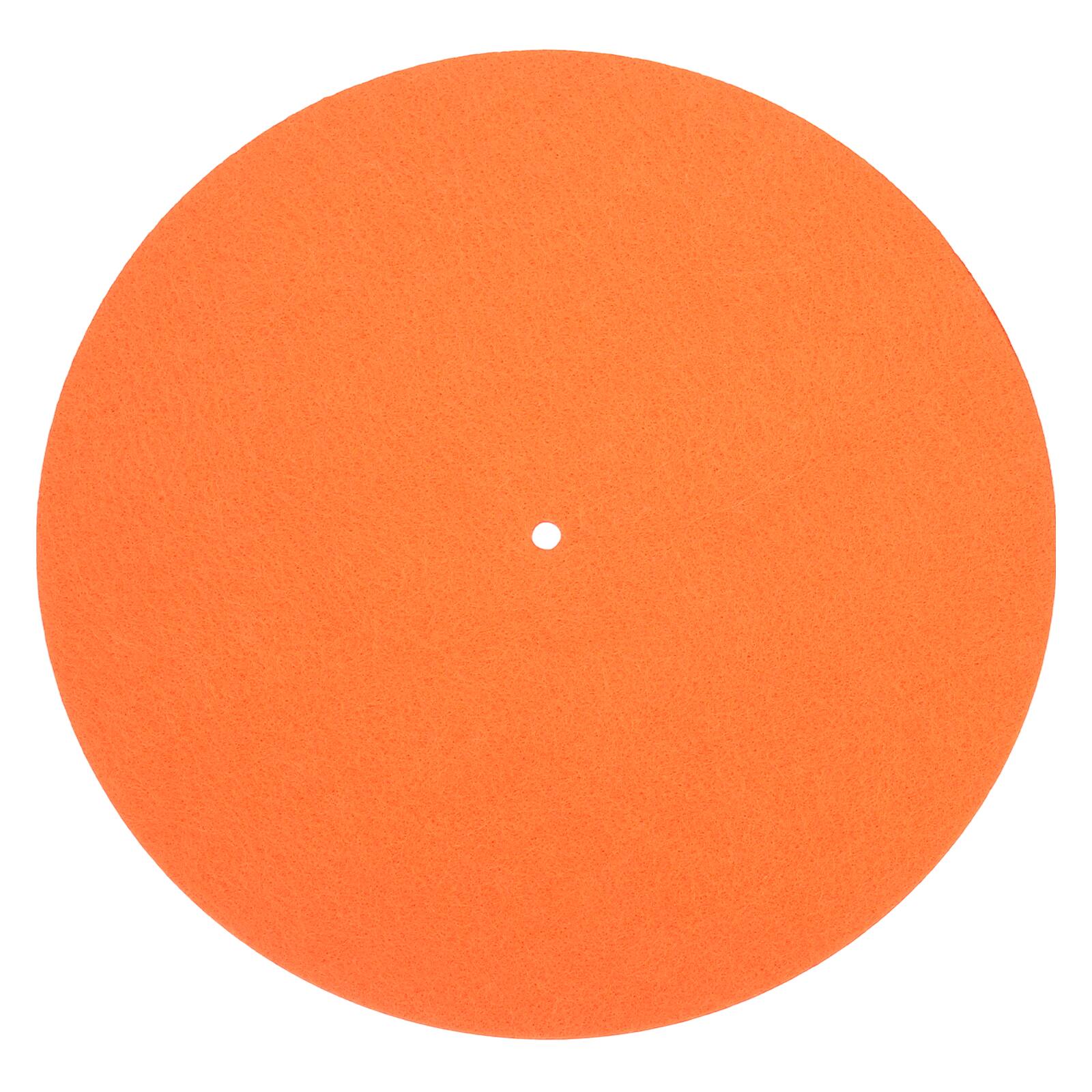 Front. Unique Bargains - Record Player Mat, 10 Inch Turntable Mat 3mm Felt Pad for Vinyl Record Player - Orange.