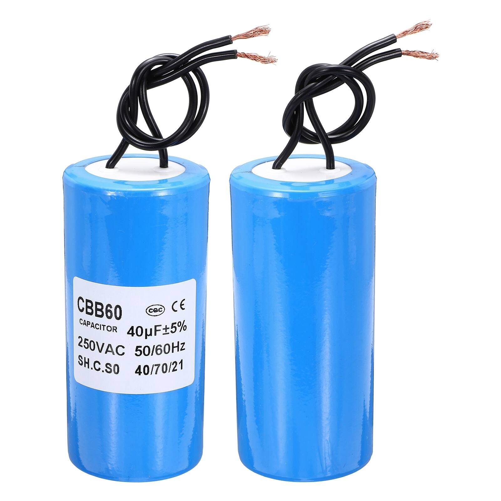 CBB60 CAPACITOR 40µF±5% 250VAC 50/60Hz SH.C.SO 40/70/21