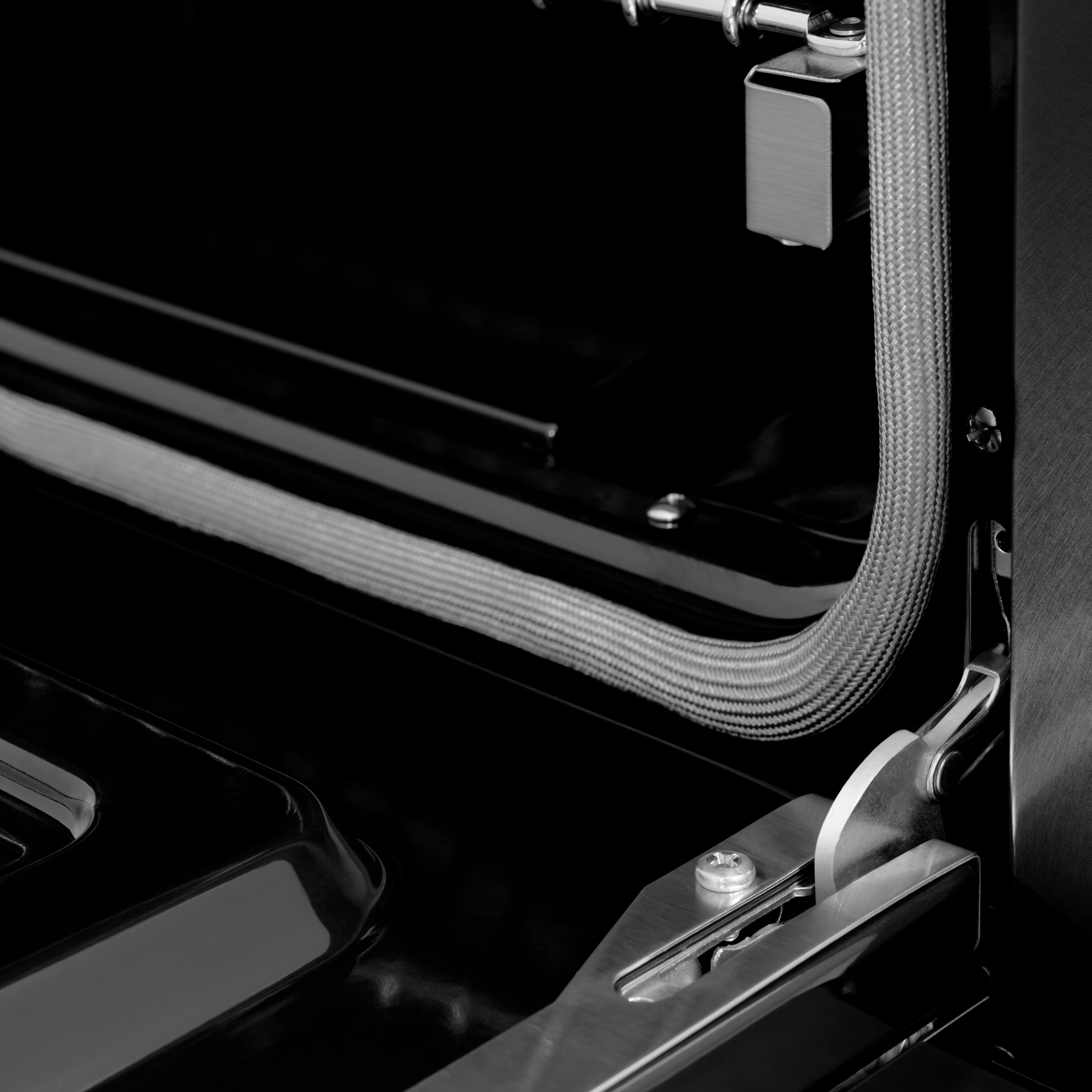 Alt View 16. ZLINE - ZLINE 30 in. 4.2 cu. ft. Manual Clean Freestanding Gas Range with 4 Burner DuoPro Cooktop in Black Satin Stainless Steel - Black Satin Stainless Steel.