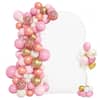 Front. VEVOR - Arch Backdrop Stand, 7.2 x 4 ft, Stable Structure, Easy Assembly, 1 Set Gold Metal Arch Backdrop Stand with Cover - Gold.